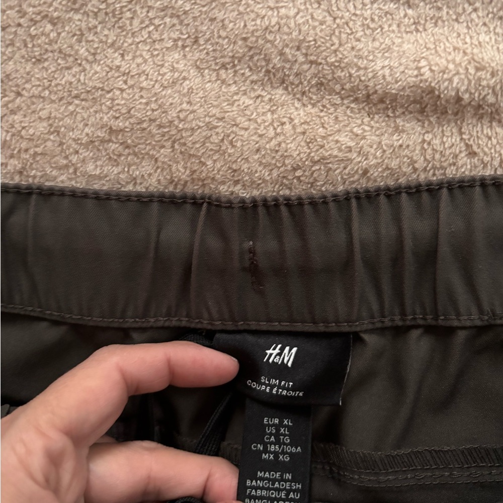 H&M Dark Green Slim Fit Trousers